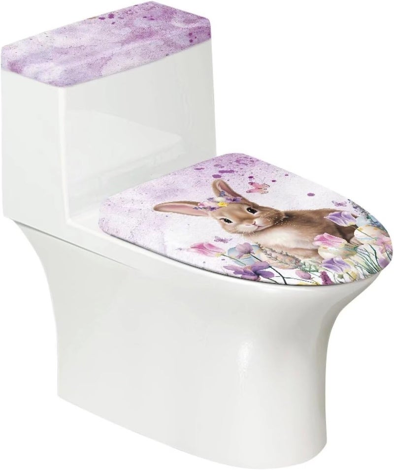 CREAMIC Easter Toilet Lid & Seat Cover Set - Hummingbird Design, Easy to Clean, Super Soft, Fits Most Round & Elongated Toilets - Image 2